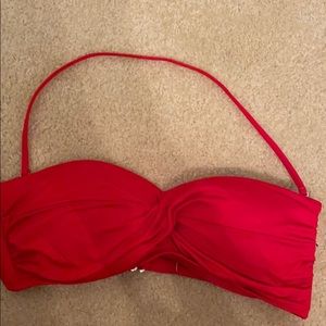 Target: Red Strapless Bikini Top